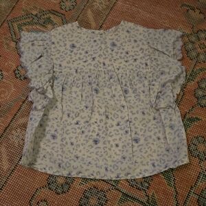 Lavendar Print Kids Blouse